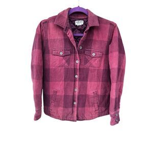 Ariat Real woman’s Small maroon quilted shacket jacket barn chores winter